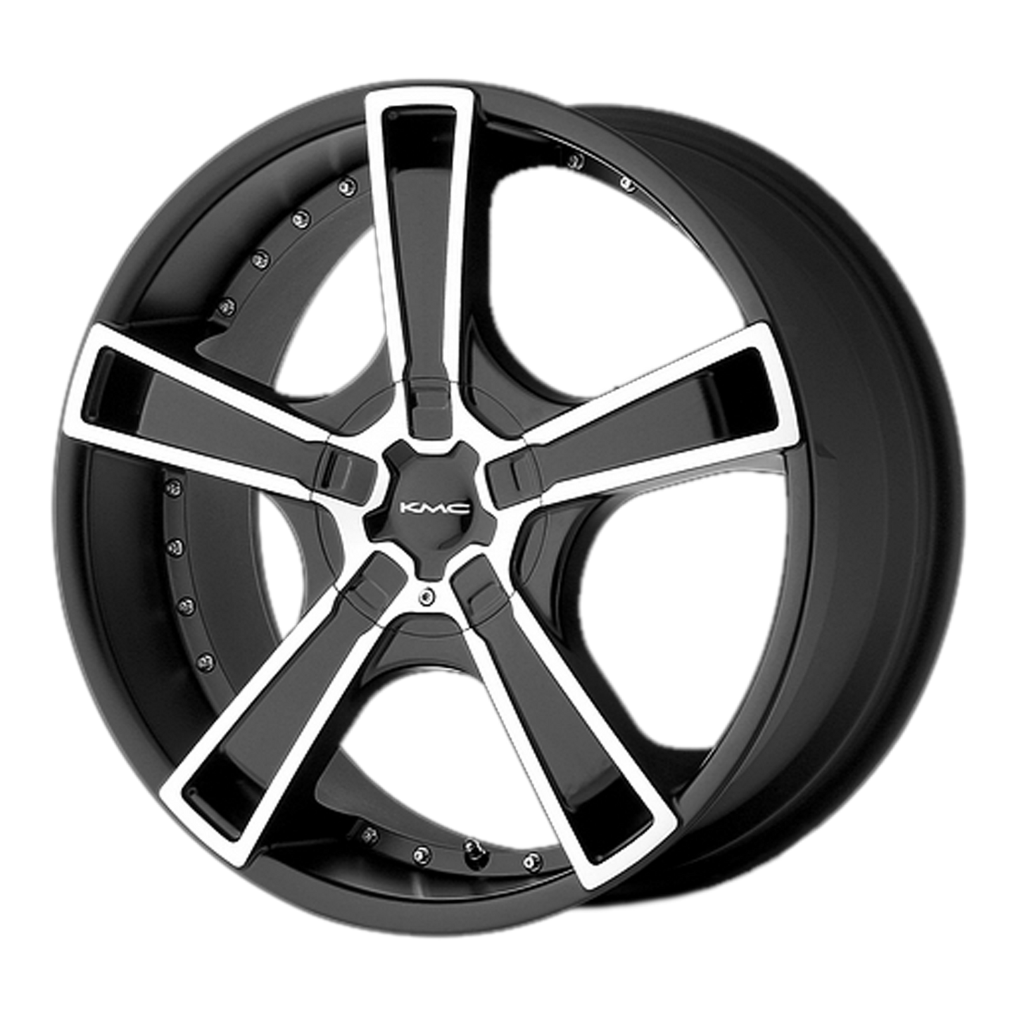16x7 KMC KM663 Matte Black Machined Wheel 5x110/5x4.5 (40mm)