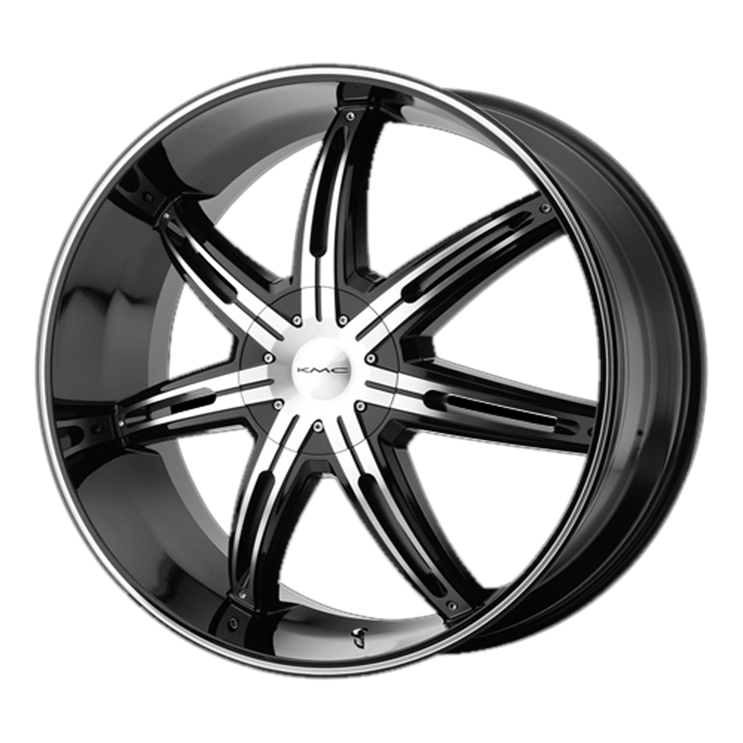 22x9.5 KMC KM665 Black Machined Wheel 5x135/5x5.5 (15mm)