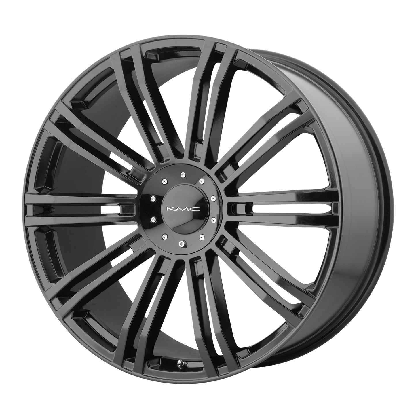 20x8.5 KMC KM677 D2 Gloss Black Wheel 5x4.5/5x5 (35mm)