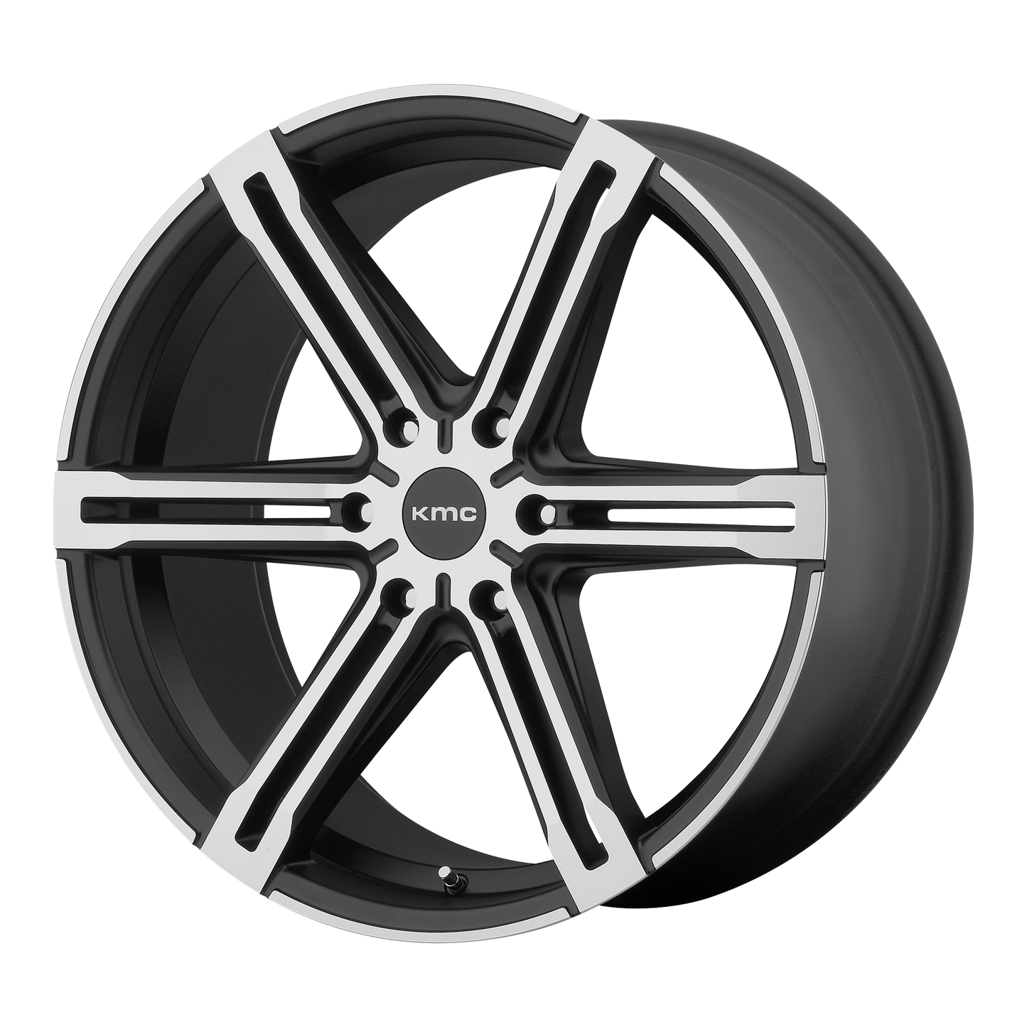 20x9 KMC KM686 FACTION Satin Blk W/ Mach Face And Register Wheel 6x5.5 (10mm)