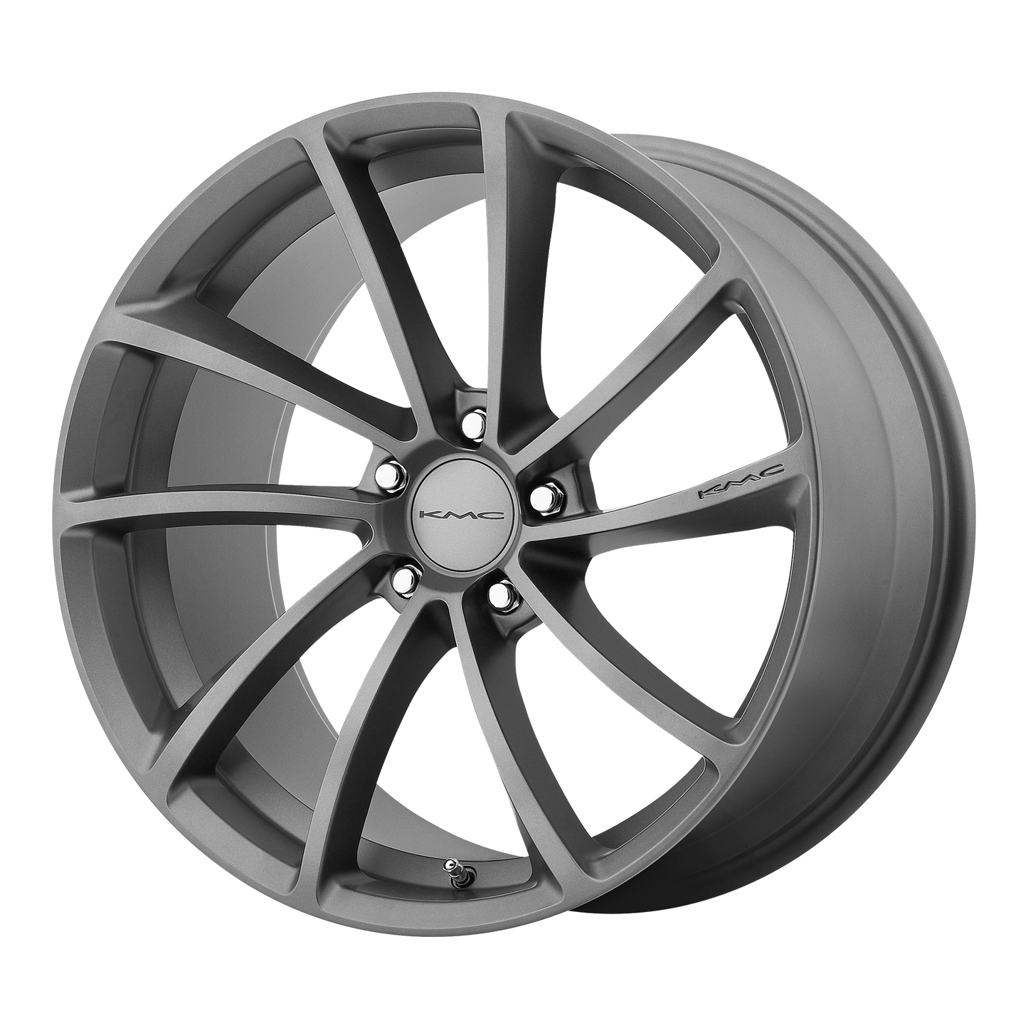 18x8 KMC KM691 SPIN Gun Metal Wheel 5x112 (35mm)