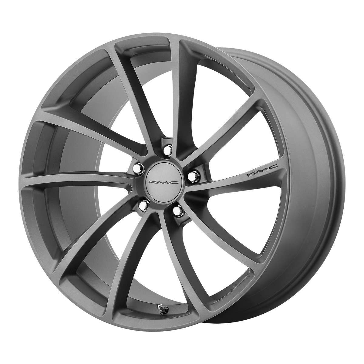20x10 KMC KM691 SPIN Gun Metal Wheel 5x120 (40mm)