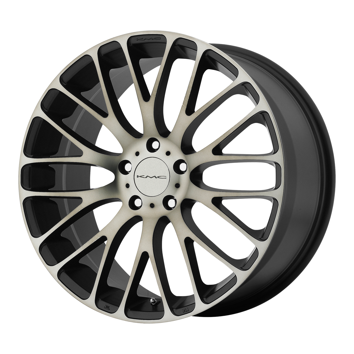 20x8.5 KMC KM693 Satin Black Machined Wheel 5x120 (40mm)