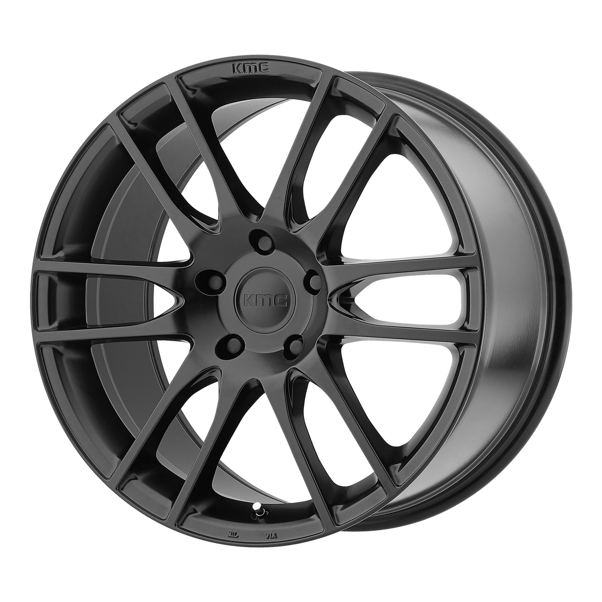 20x8.5 KMC KM696 PIVOT Satin Black Wheel 5x120 (35mm)