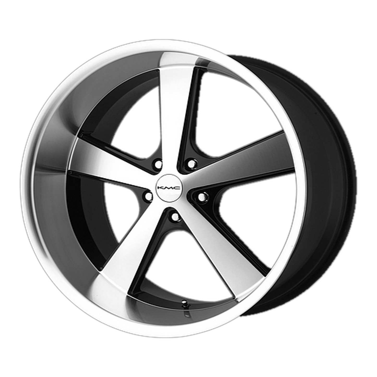 20x10 KMC KM701 Black Machined Wheel 5x4.5 (35mm)