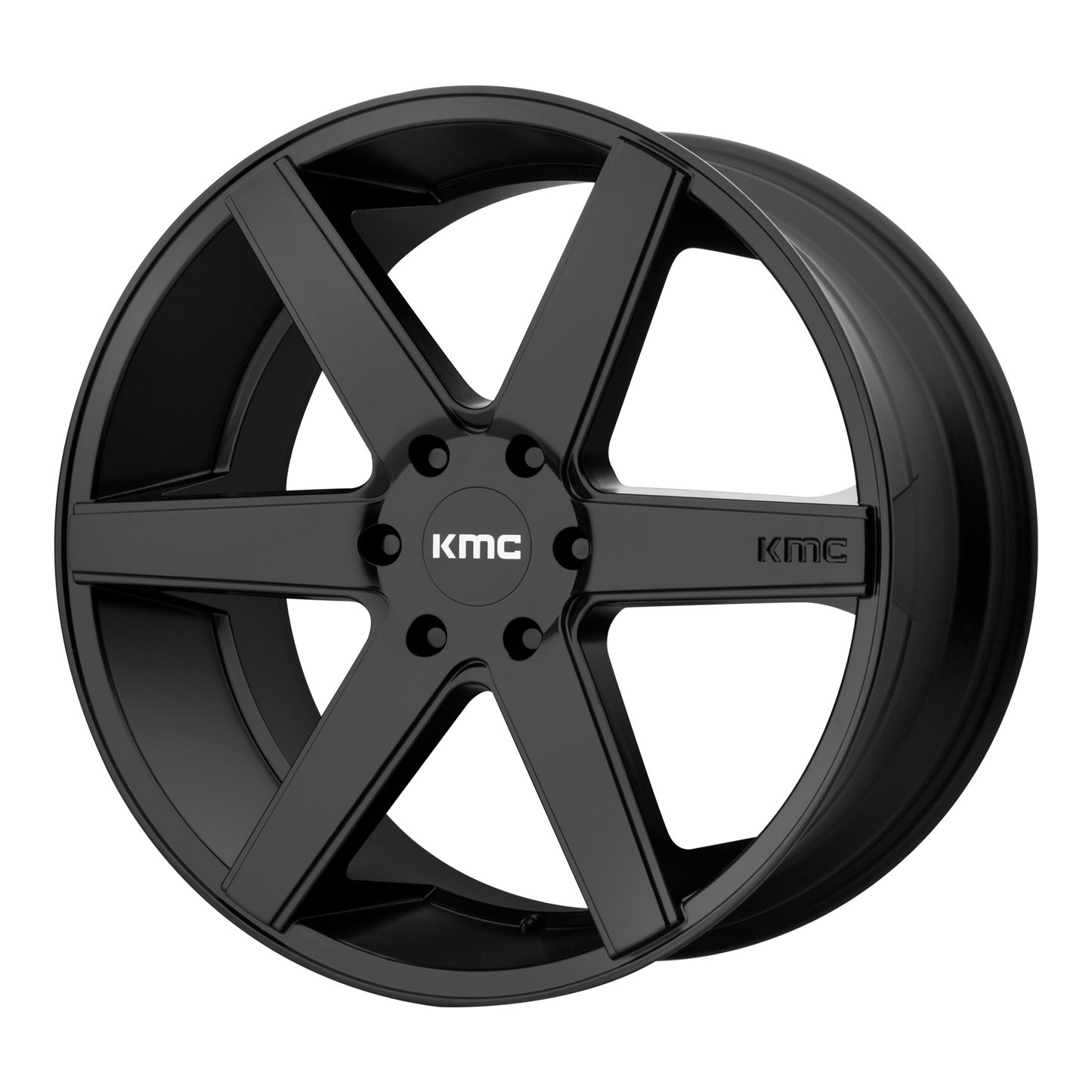 22x9 KMC KM704 DISTRICT TRUCK Satin Black Wheel 6x5.5 (30mm)