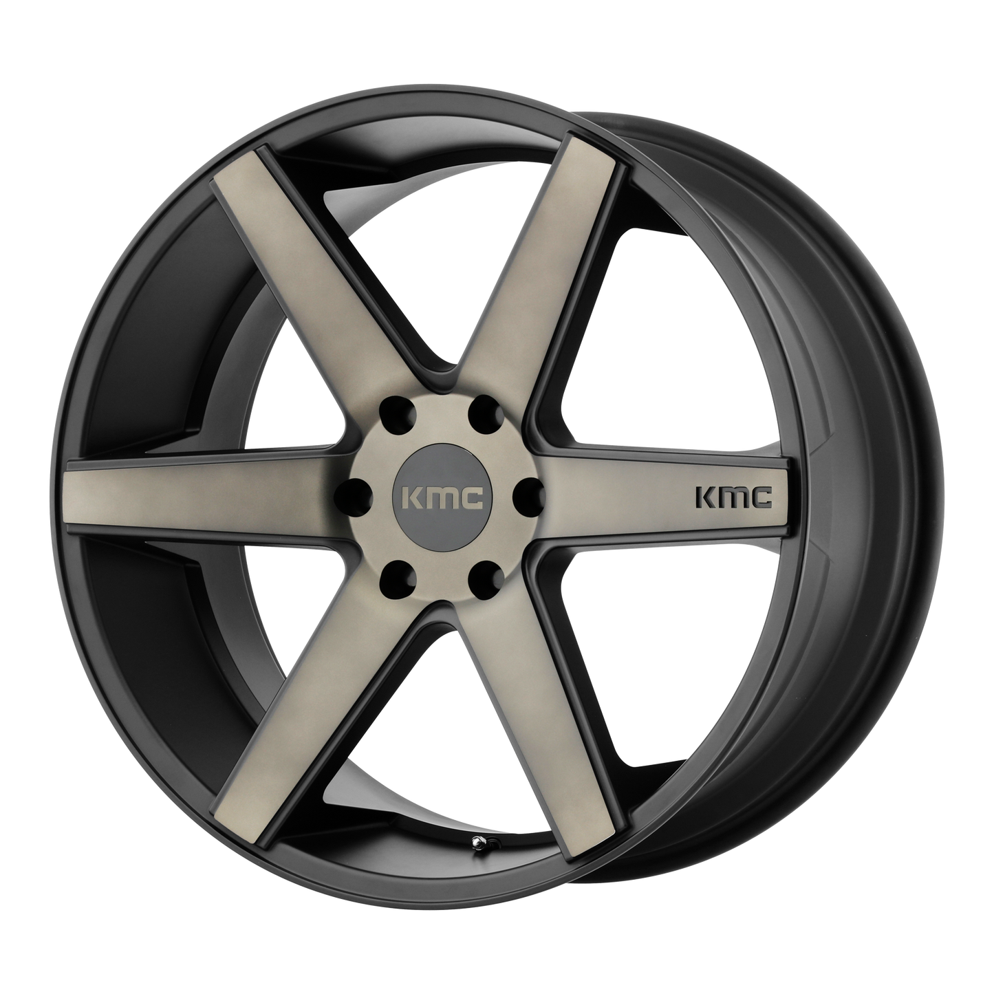 20x8.5 KMC KM704 DISTRICT TRUCK Matte Black Dark Tint Wheel 6x5.5 (38mm)
