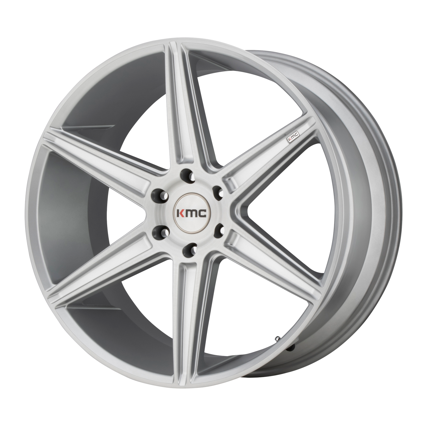 20x9 KMC KM712 PRISM TRUCK Brushed Silver Wheel 5x5 (30mm)