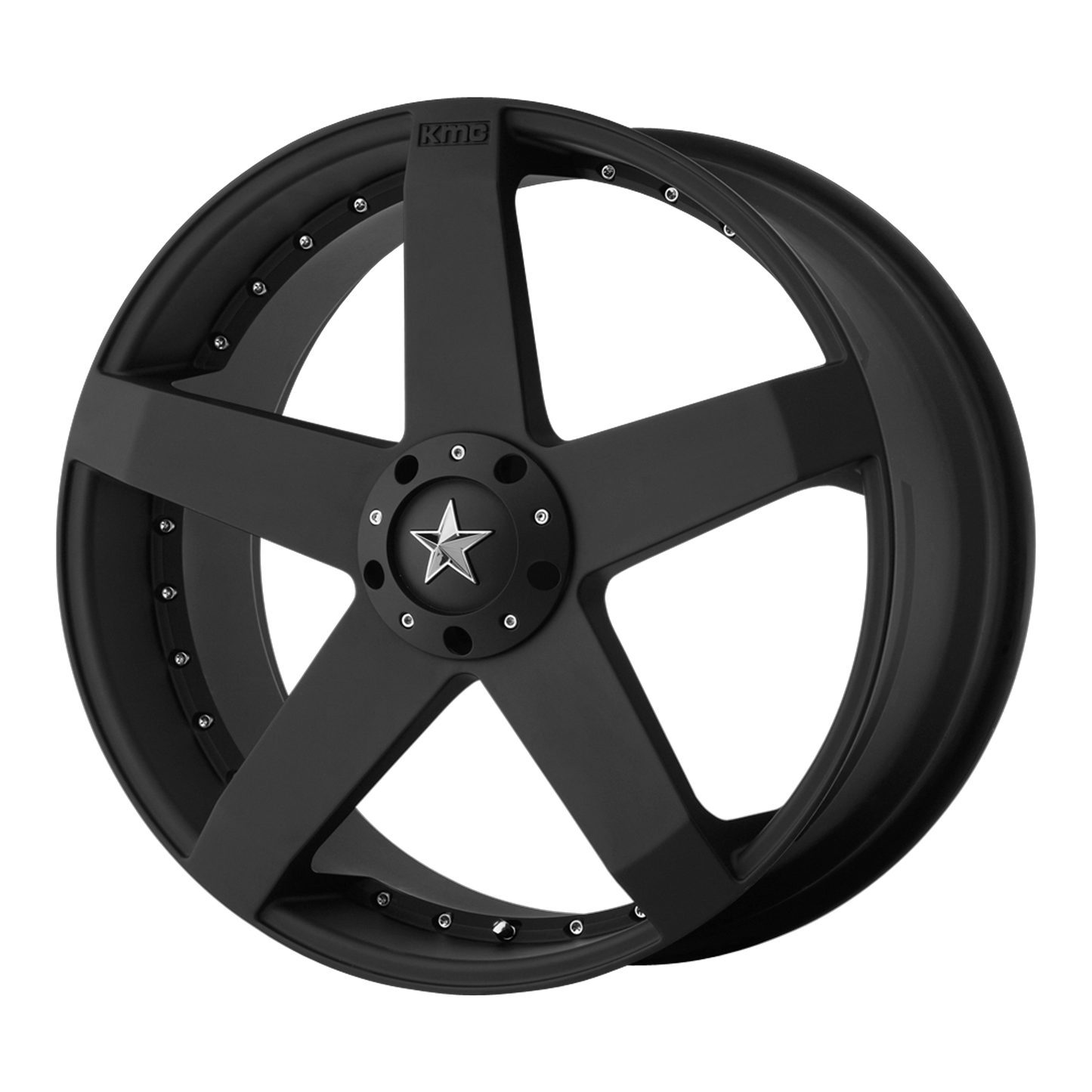 18x8 KMC KM775 ROCKSTAR CAR Matte Black Wheel 5x4.5/5x120 (42mm)