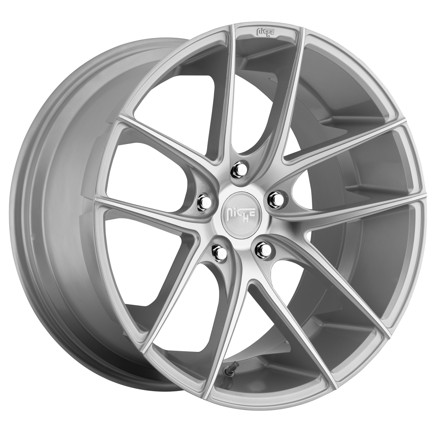 19x8.5 Niche M131 TARGA GLOSS SILVER MACHINED Wheel 5x112 (42mm)