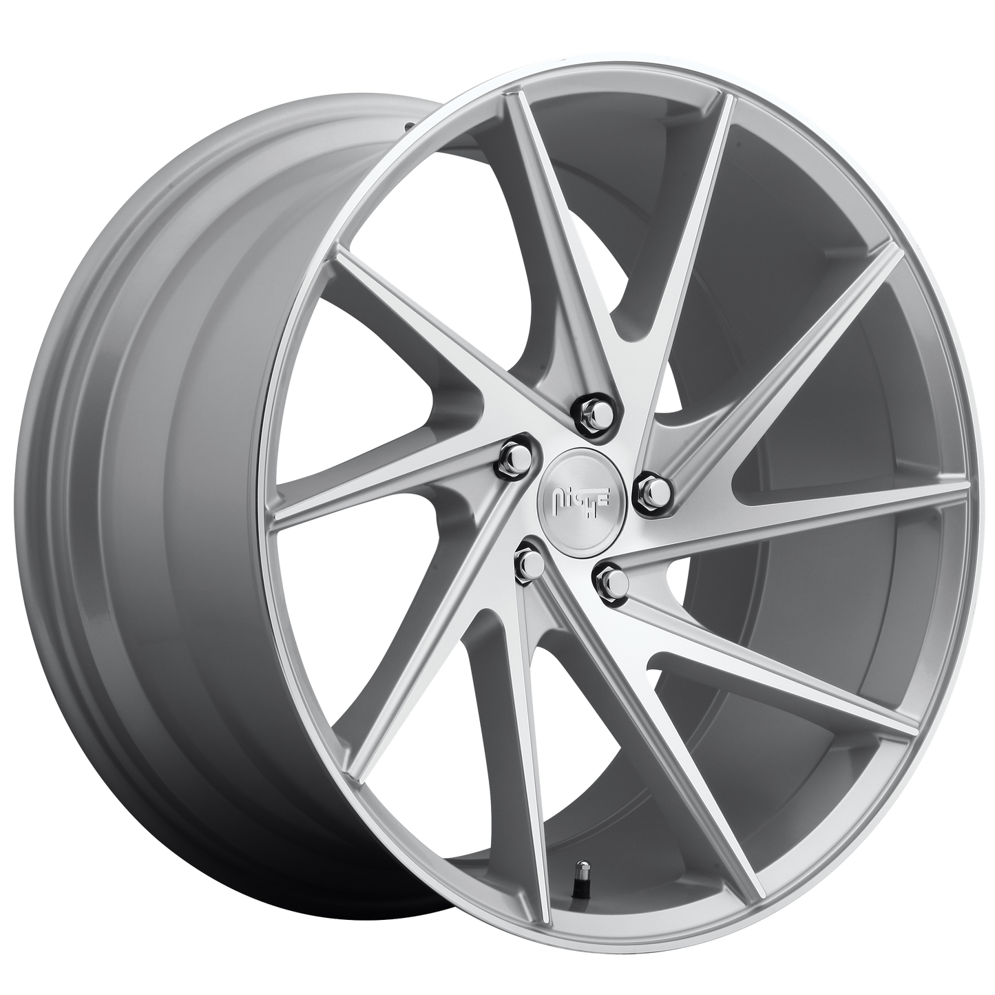 20x10.5 Niche M162 INVERT GLOSS SILVER MACHINED Wheel 5x120 (35mm)