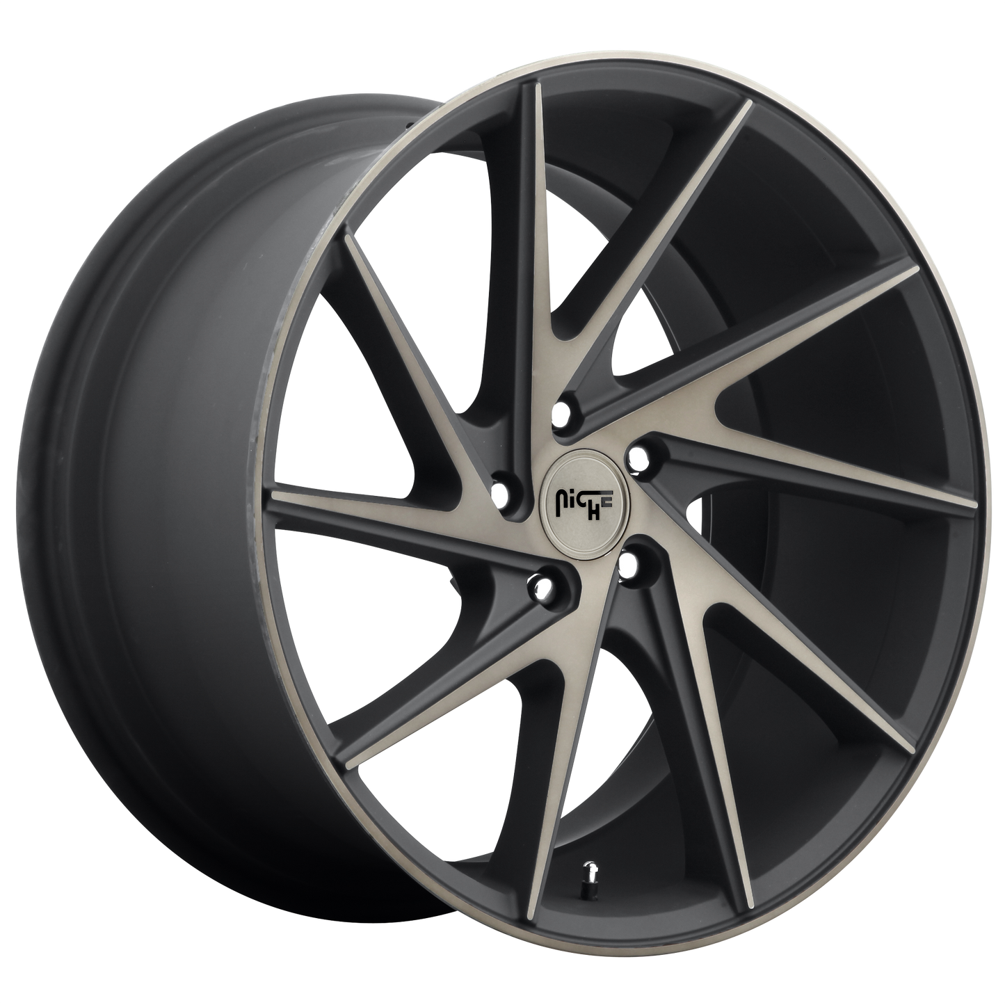 20x10.5 Niche M163 INVERT MATTE BLACK MACHINED RING Wheel 5x4.5 (45mm)