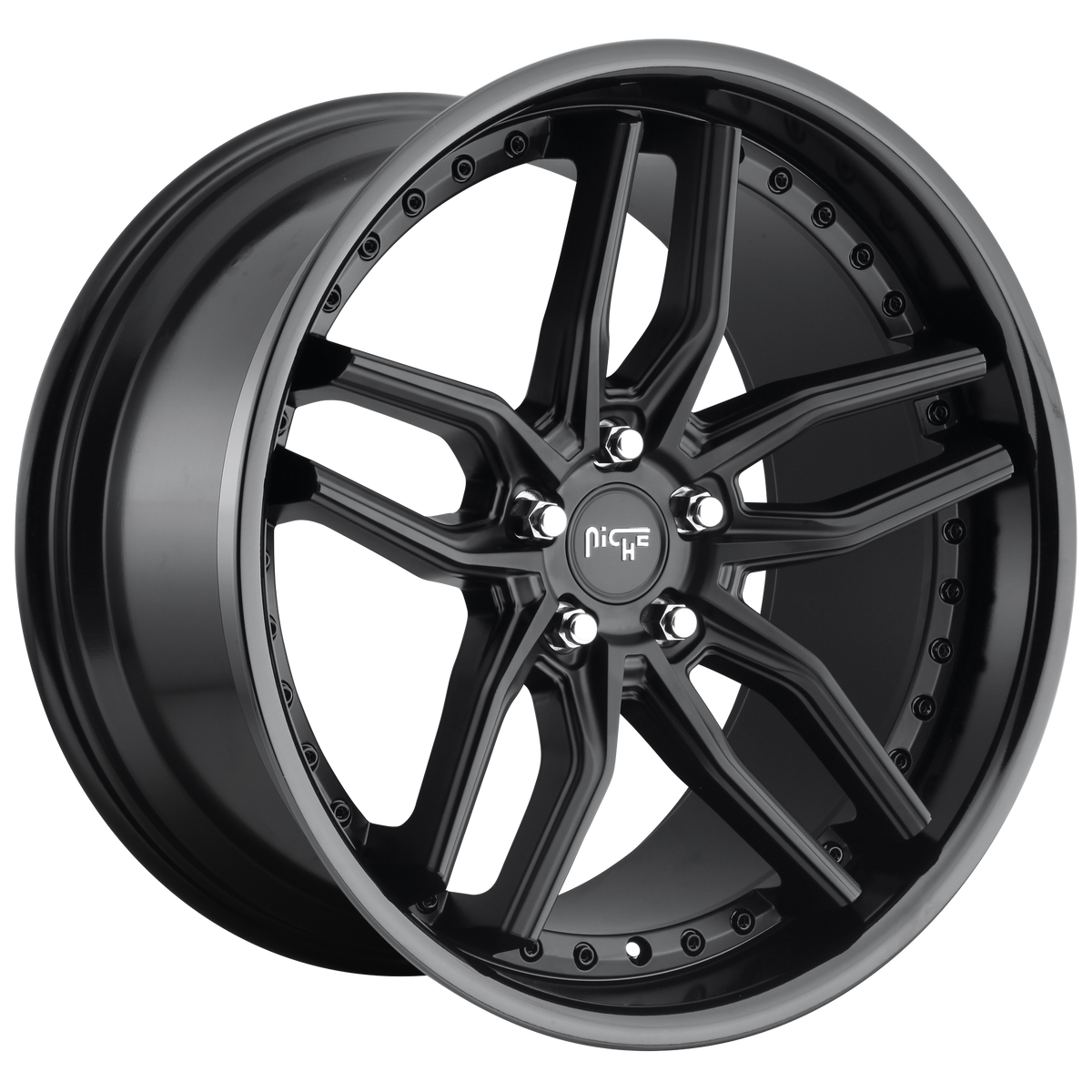 19x8.5 Niche M194 METHOS GLOSS BLACK MATTE BLACK Wheel 5x112 (42mm)