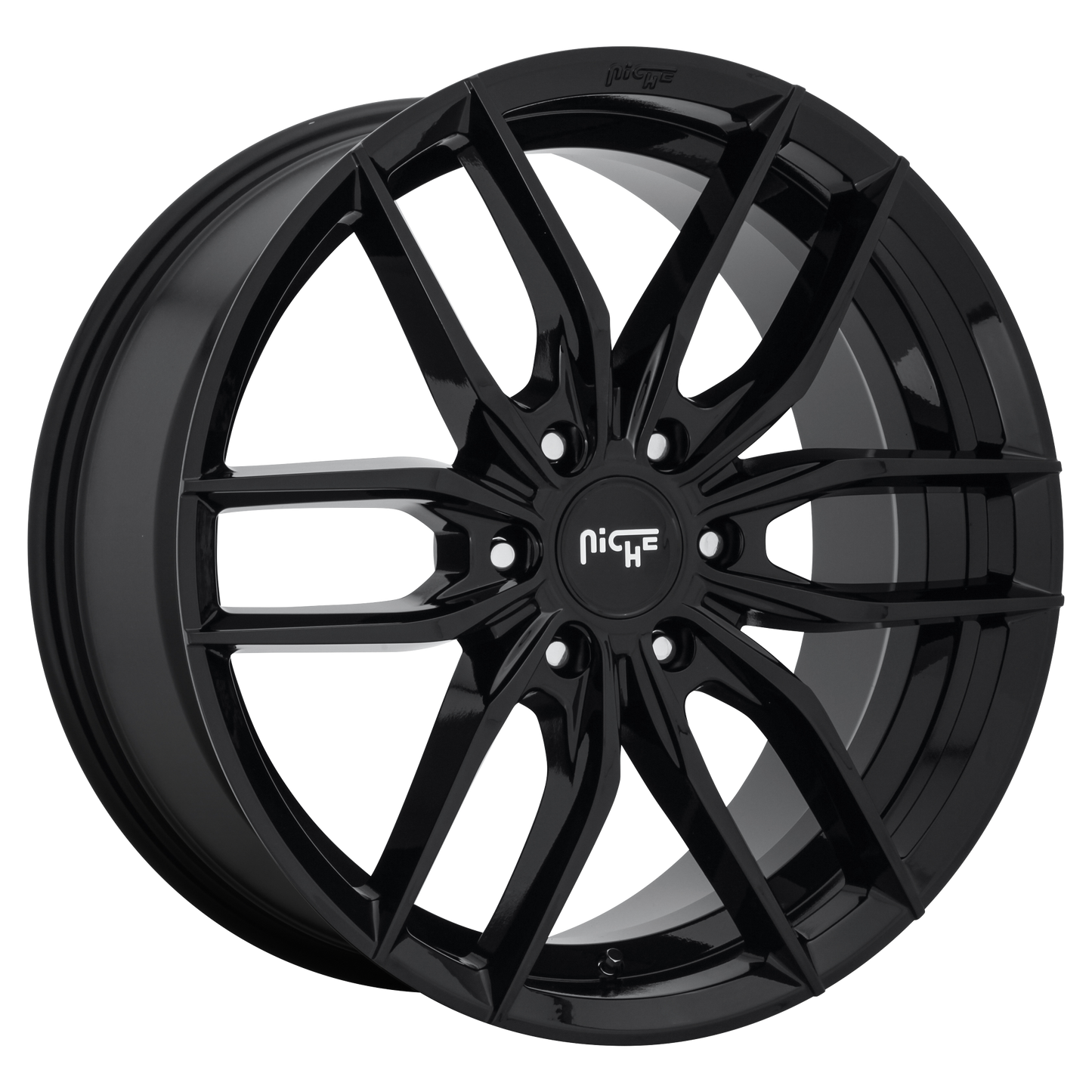 20x9 Niche M209 VOSSO GLOSS BLACK Wheel 6x4.5 (20mm)