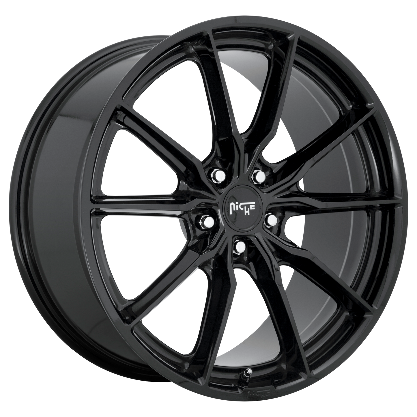 18x8 Niche M240 RAINIER GLOSS BLACK Wheel 5x120 (30mm)