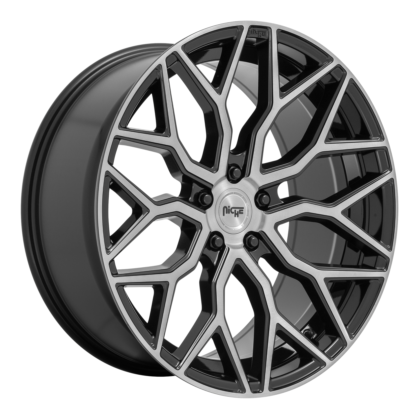 19x9.5 Niche M262 MAZZANTI Gloss Black Brushed Face Wheel 5x112 (38mm)