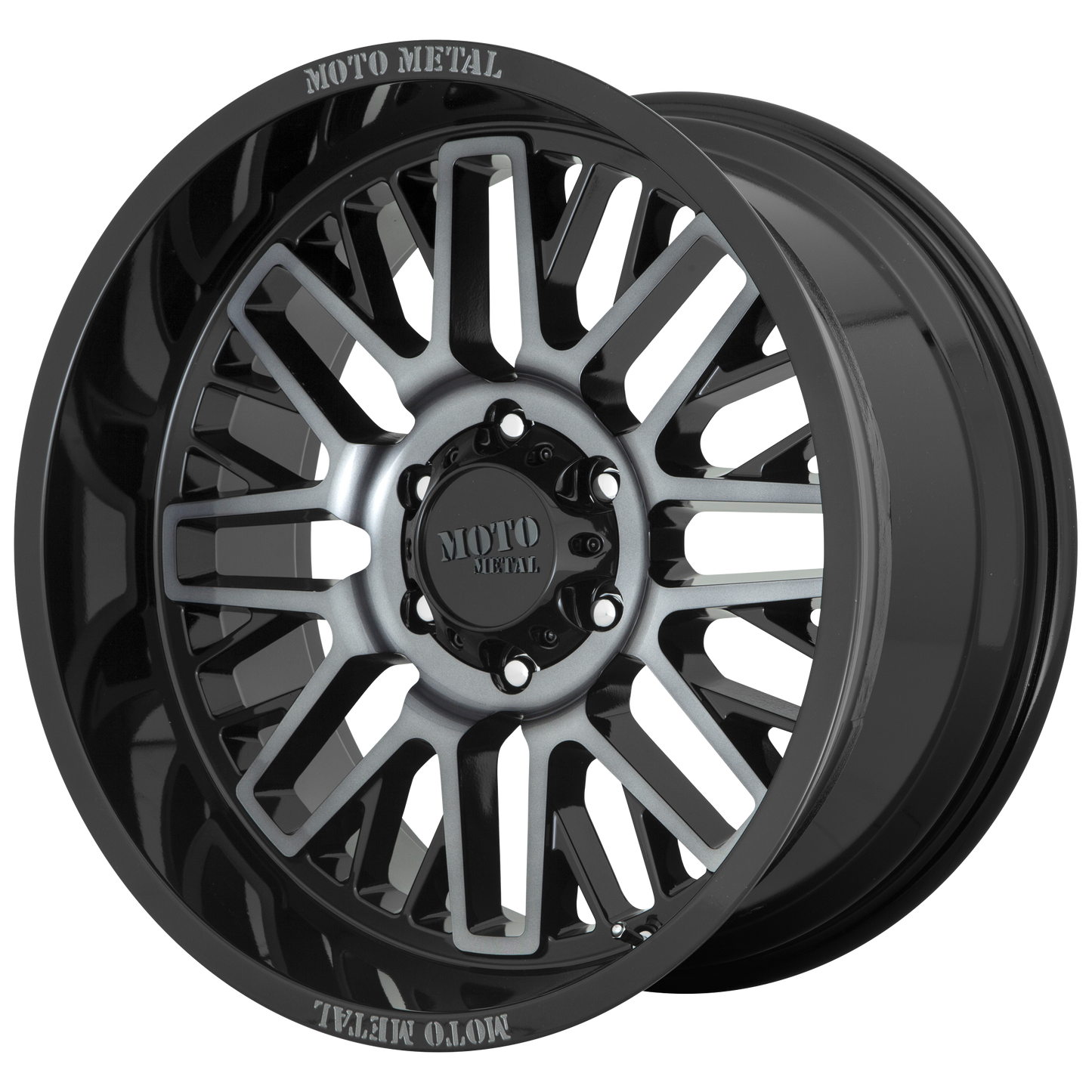 20x9 Moto Metal MO802 Gloss Black Machined With Gray Tint Wheel 8X6.5 (0mm)