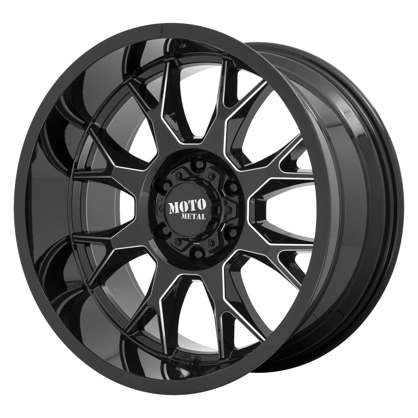 20x9 Moto Metal MO806 Gloss Black Milled Wheel 8x170 (0mm)