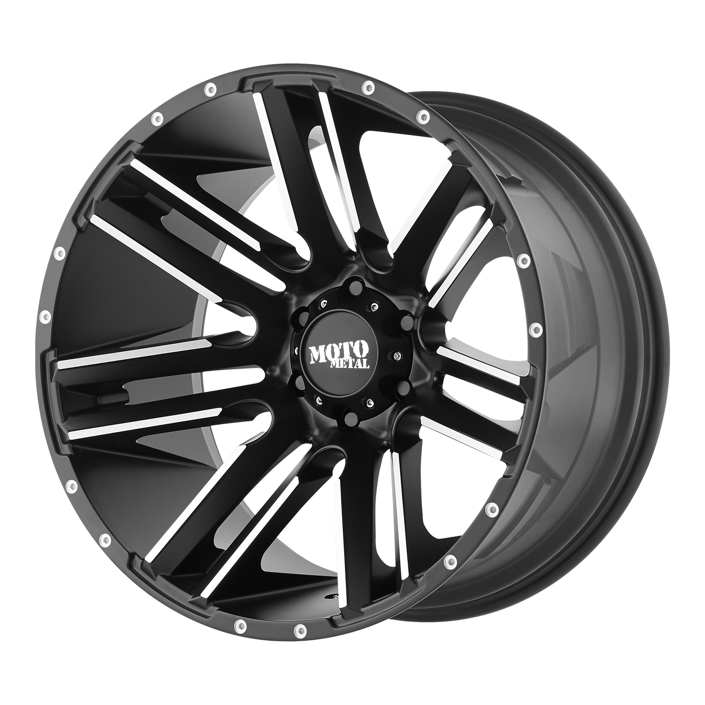 18x10 Moto Metal MO978 RAZOR Satin Black Machined Wheel 8X6.5 (-24mm)