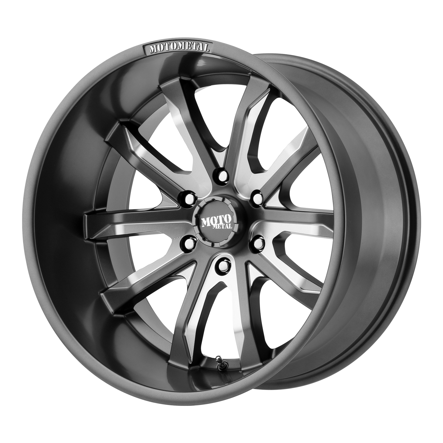 18x9 Moto Metal MO983 DAGGER Satin Gray Milled Wheel 5x5 (0mm)