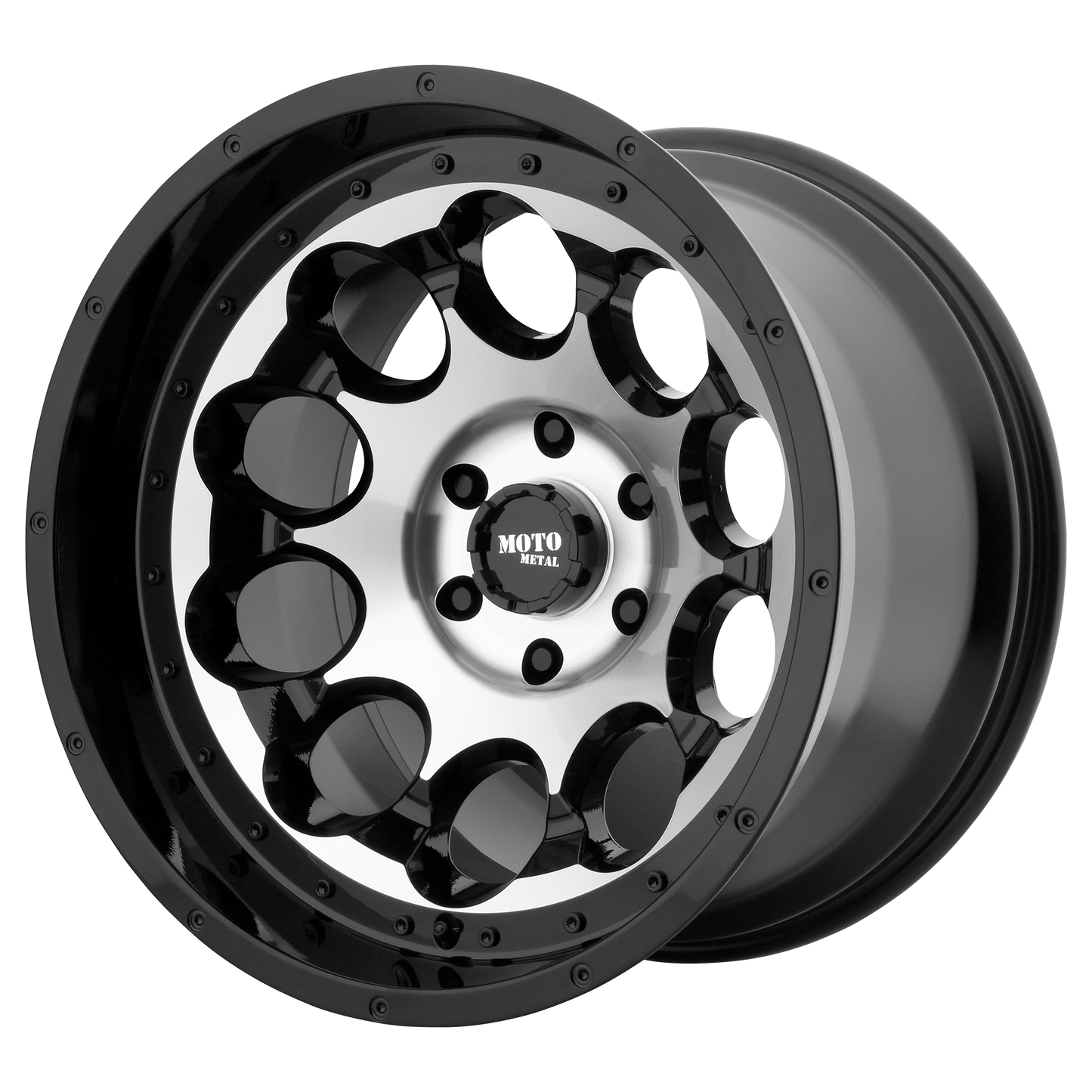 20x9 Moto Metal MO990 ROTARY Gloss Black Machined Wheel 6x5.5 (0mm)