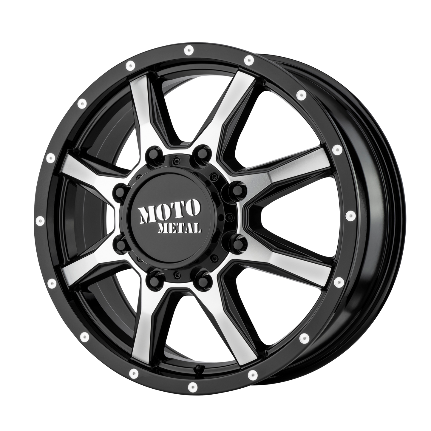 17x6.5 Moto Metal MO995 Gloss Black Machined - Front Wheel 8X200 (111mm)