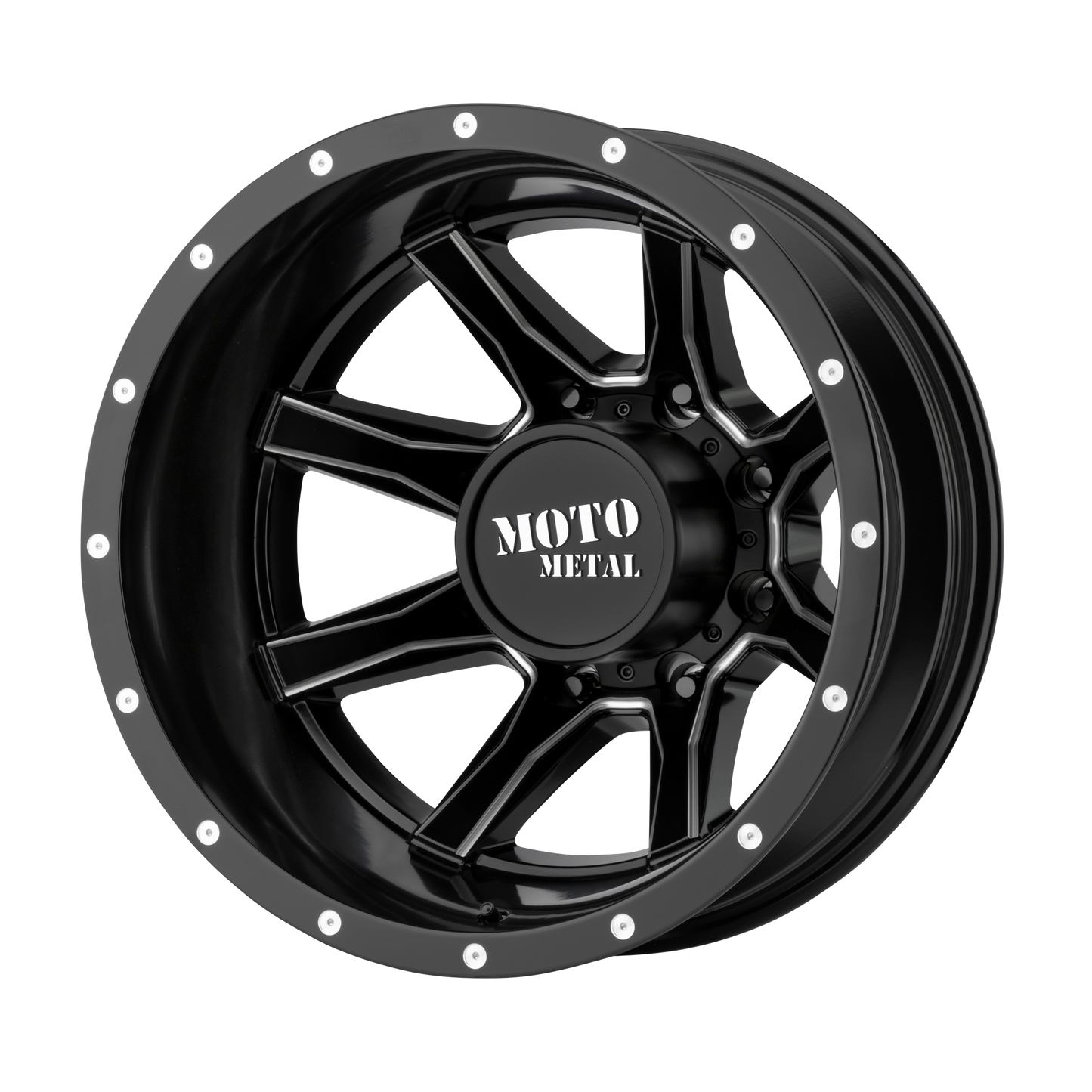 20x8.25 Moto Metal MO995 Satin Black Milled - Rear Wheel 8X210 (-198mm)