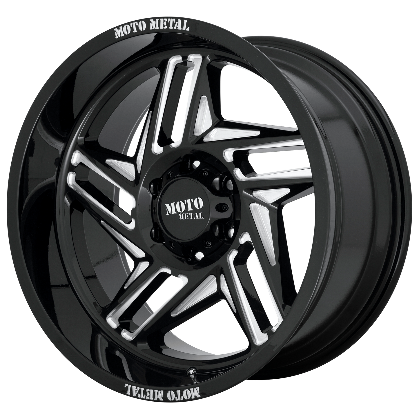 20x10 Moto Metal MO996 RIPSAW Gloss Black Milled Wheel 6x5.5 (-18mm)