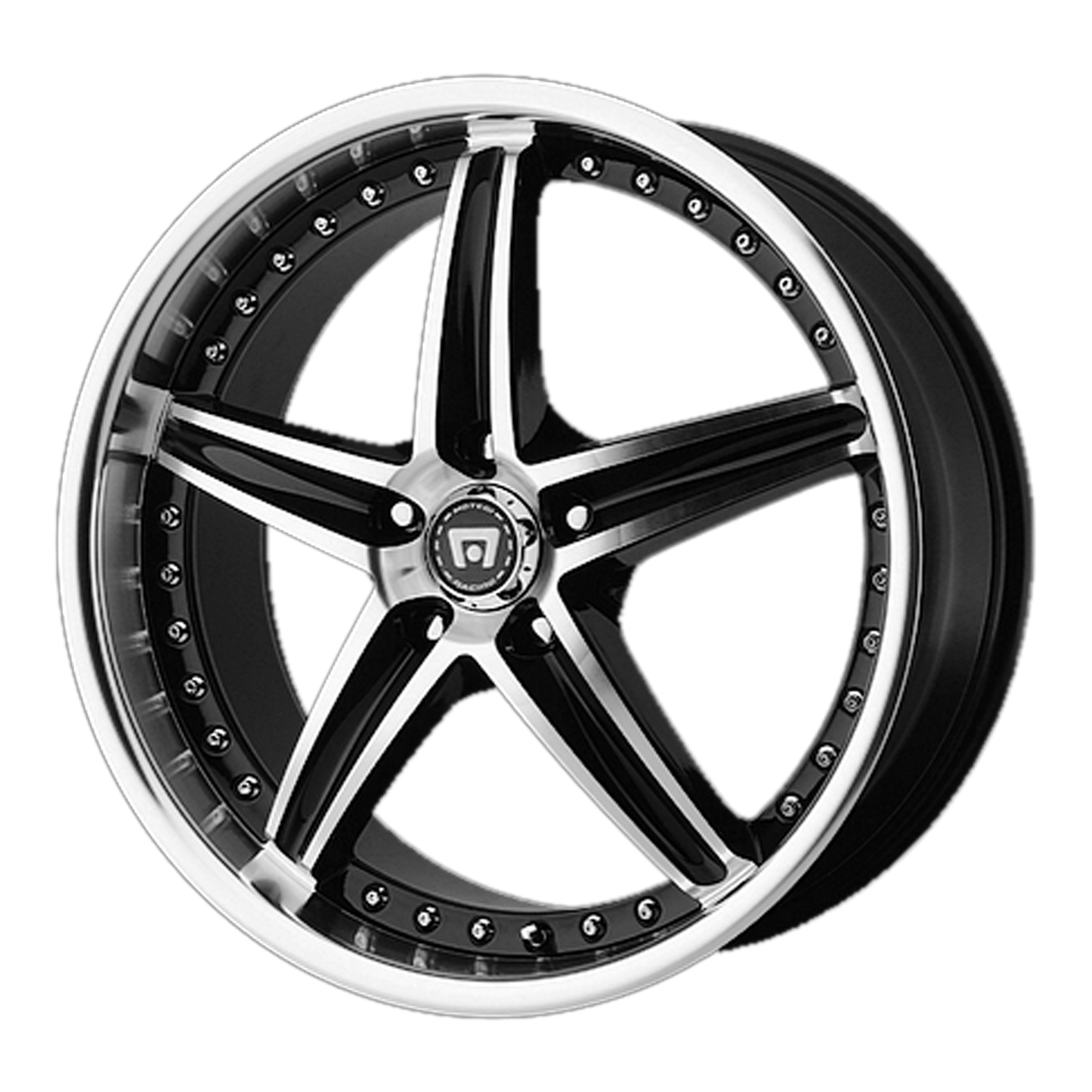 17x7.5 Motegi MR107 D5S Gloss Black Machined Wheel 5x110 (45mm)