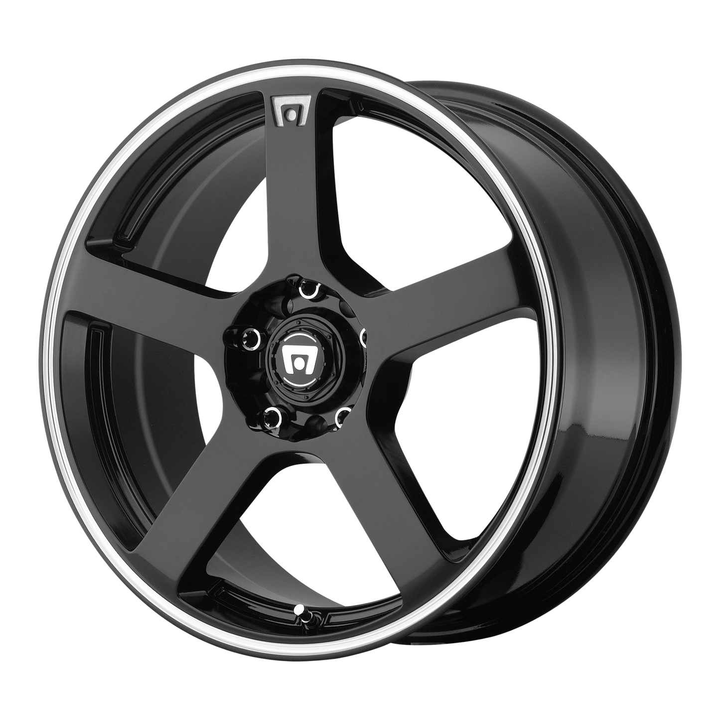 18x8 Motegi MR116 FS5 Gloss Black Machined Flange Wheel 5x100/5x4.5 (45mm)