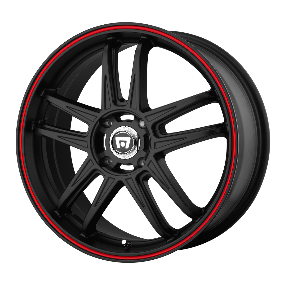 20x8 Motegi MR117 Black W/Red Stripe Wheel 5x100 (42mm)