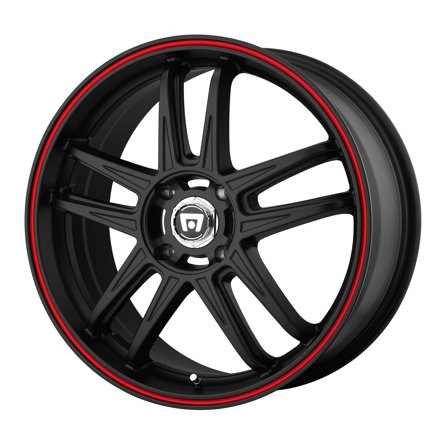 20x8 Motegi MR117 Black W/Red Stripe Wheel 5x100 (42mm)