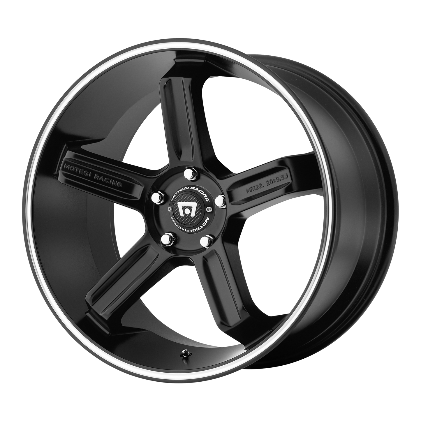 20x9.5 Motegi MR122 Satin Black Machined Wheel Blank (24mm)