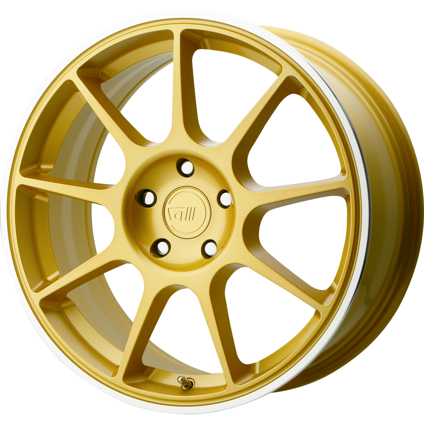 17x7 Motegi MR138 Gold Machined Lip Wheel 5x112 (38mm)