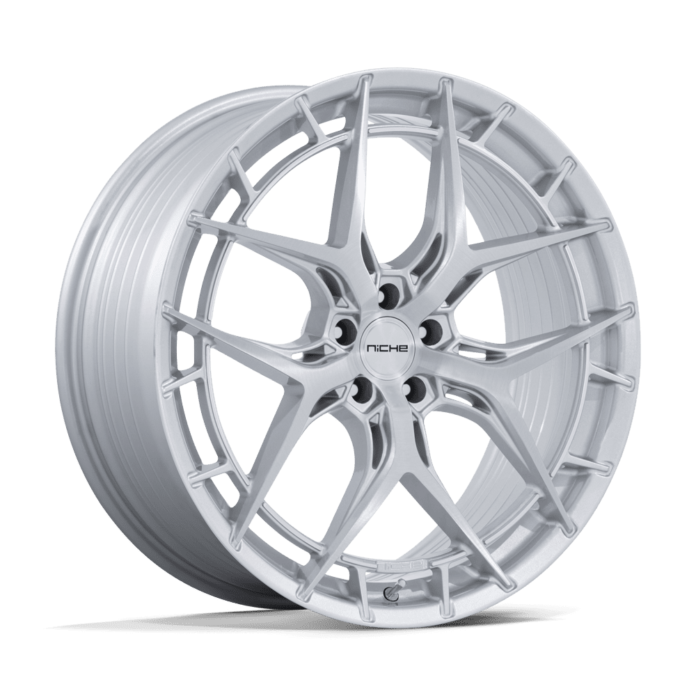 20x10.5 Niche NC286 Riviera Glossy Silver W/ Brushed Face Wheel 5x4.5 (40mm)