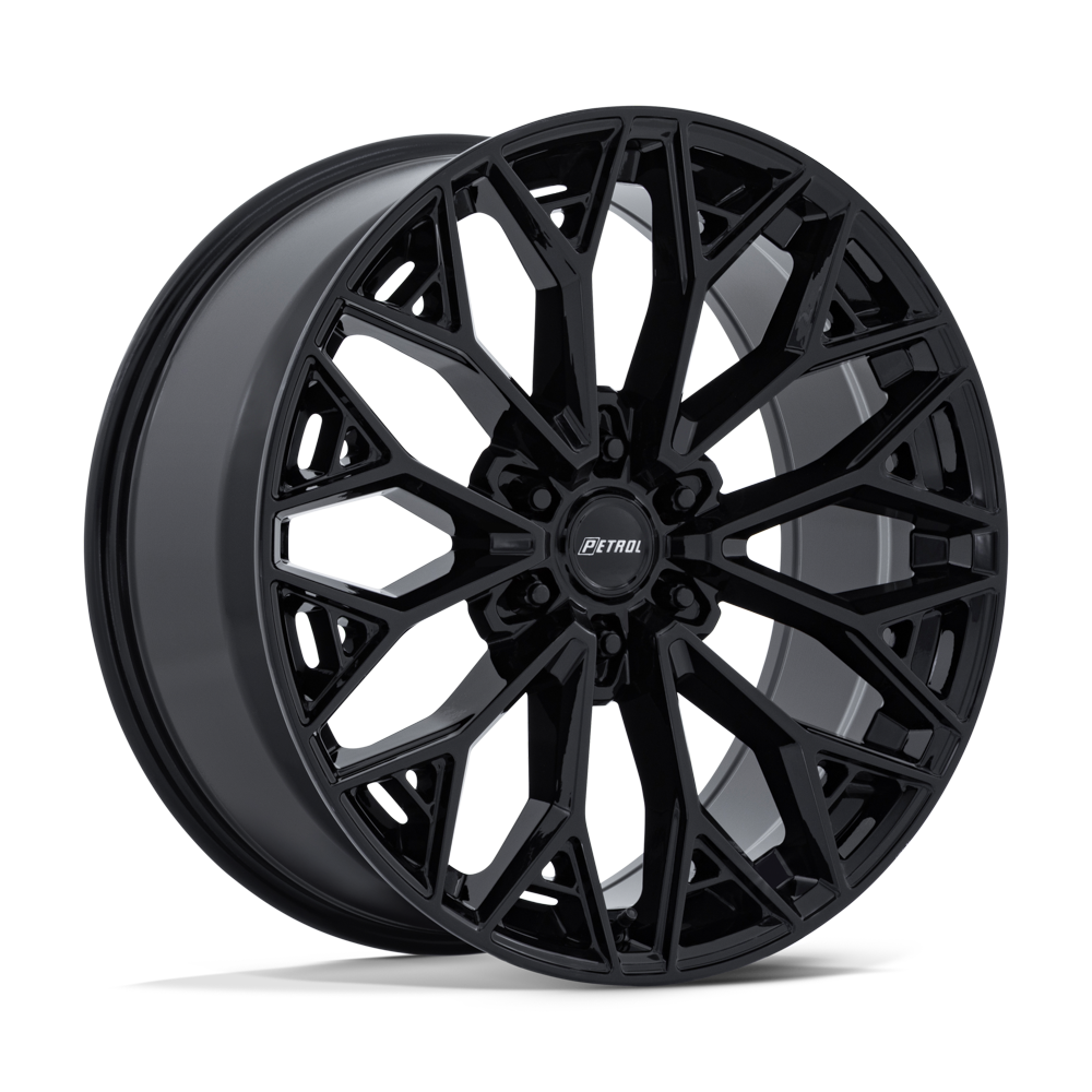 20x9.5 Petrol PE006 P5E Glossy Black Wheel 6x135 (30mm)