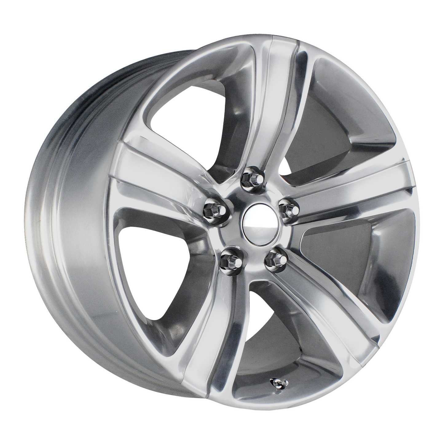 20x9 Performance Replicas PR155 Silver with Polished Accents Wheel 5x5.5 (18mm)