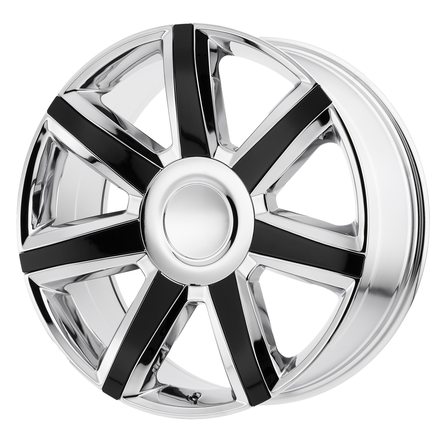 22x9 Performance Replicas PR164 Chrome With Black Accents Wheel 6x5.5 (24mm)