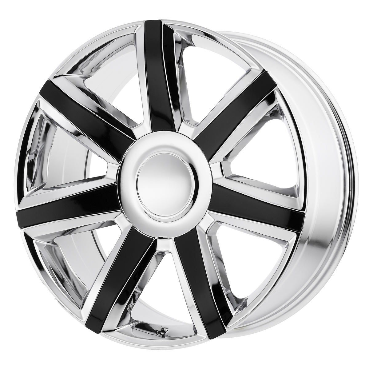 22x9 Performance Replicas PR164 Chrome With Black Accents Wheel 6x5.5 (24mm)