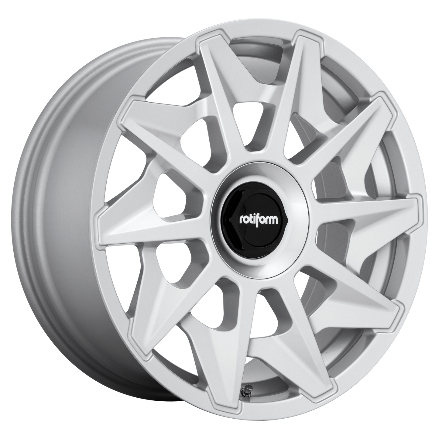 19x8.5 Rotiform R124 CVT GLOSS SILVER Wheel 5x112/5x4.5 (35mm)