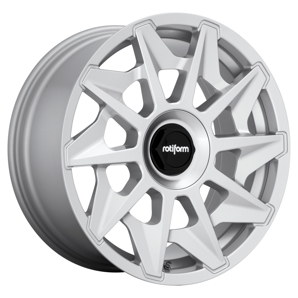 19x8.5 Rotiform R124 CVT GLOSS SILVER Wheel BLANK (35mm)