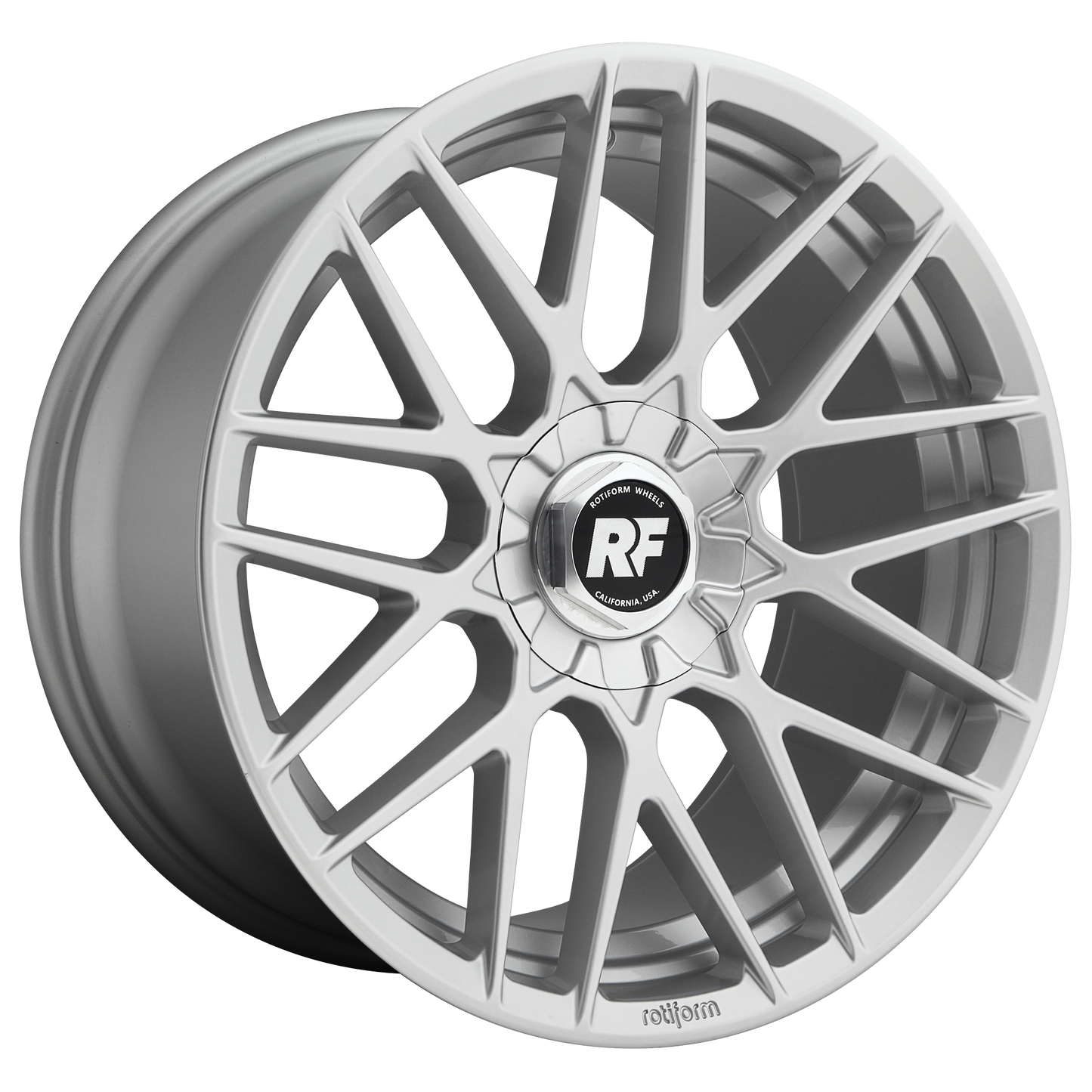 17x8 Rotiform R140 RSE GLOSS SILVER Wheel 5x112/5x120 (35mm)