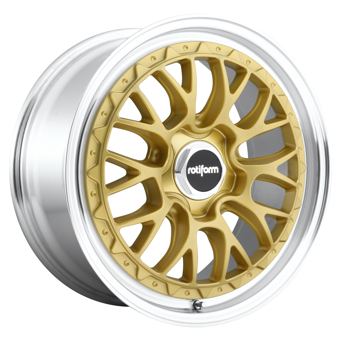 18x9.5 Rotiform R156 LSR MATTE GOLD MACHINED Wheel 5x112 (35mm)