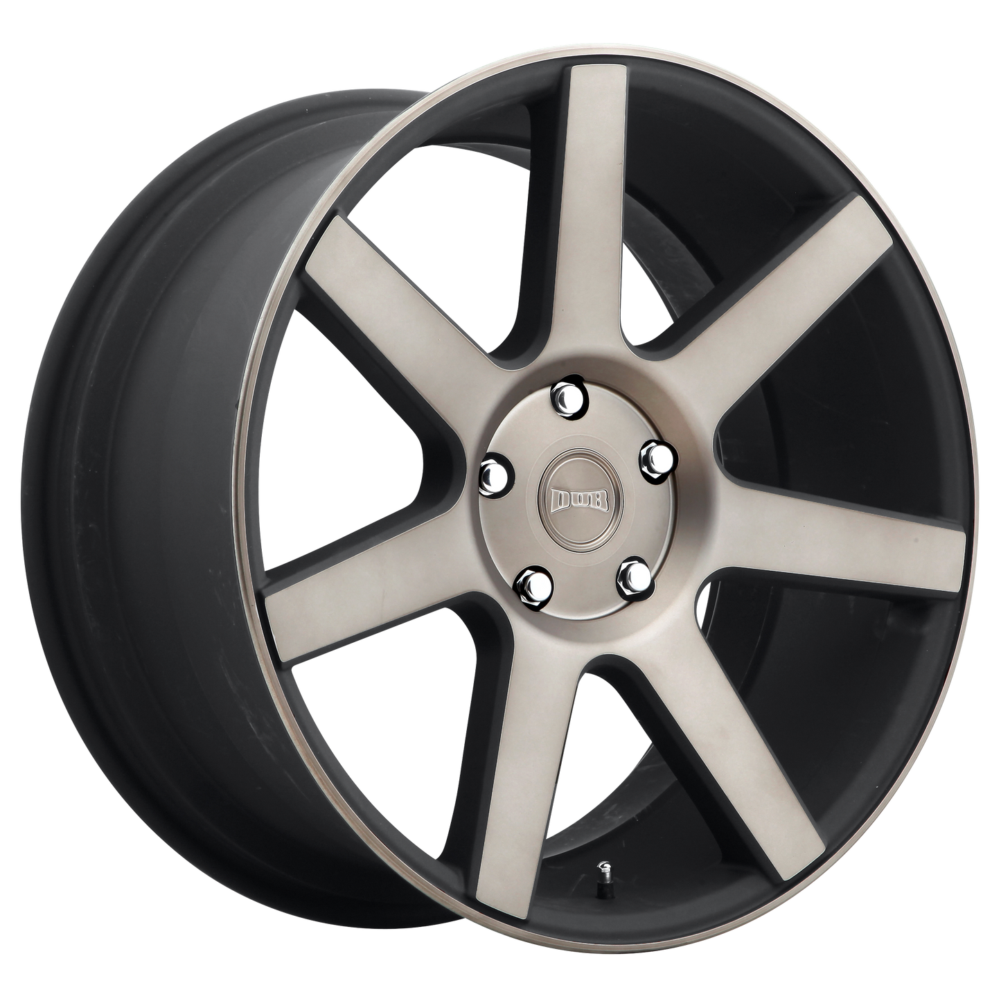 22x9.5 DUB S127 FUTURE MATTE BLACK DOUBLE DARK TINT Wheel 6x5.5 (19mm)
