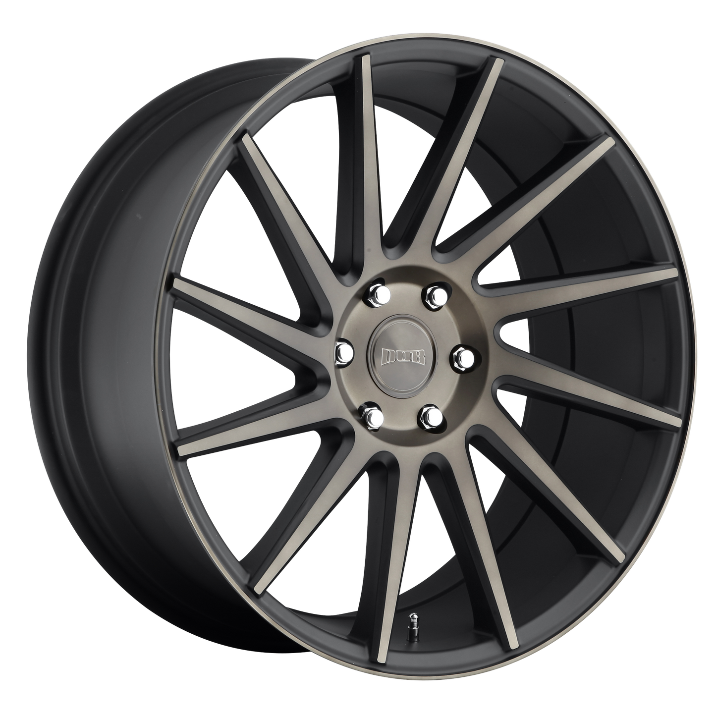 22x9.5 DUB S128 CHEDDA MATTE BLACK DOUBLE DARK TINT Wheel 6x5.5 (30mm)