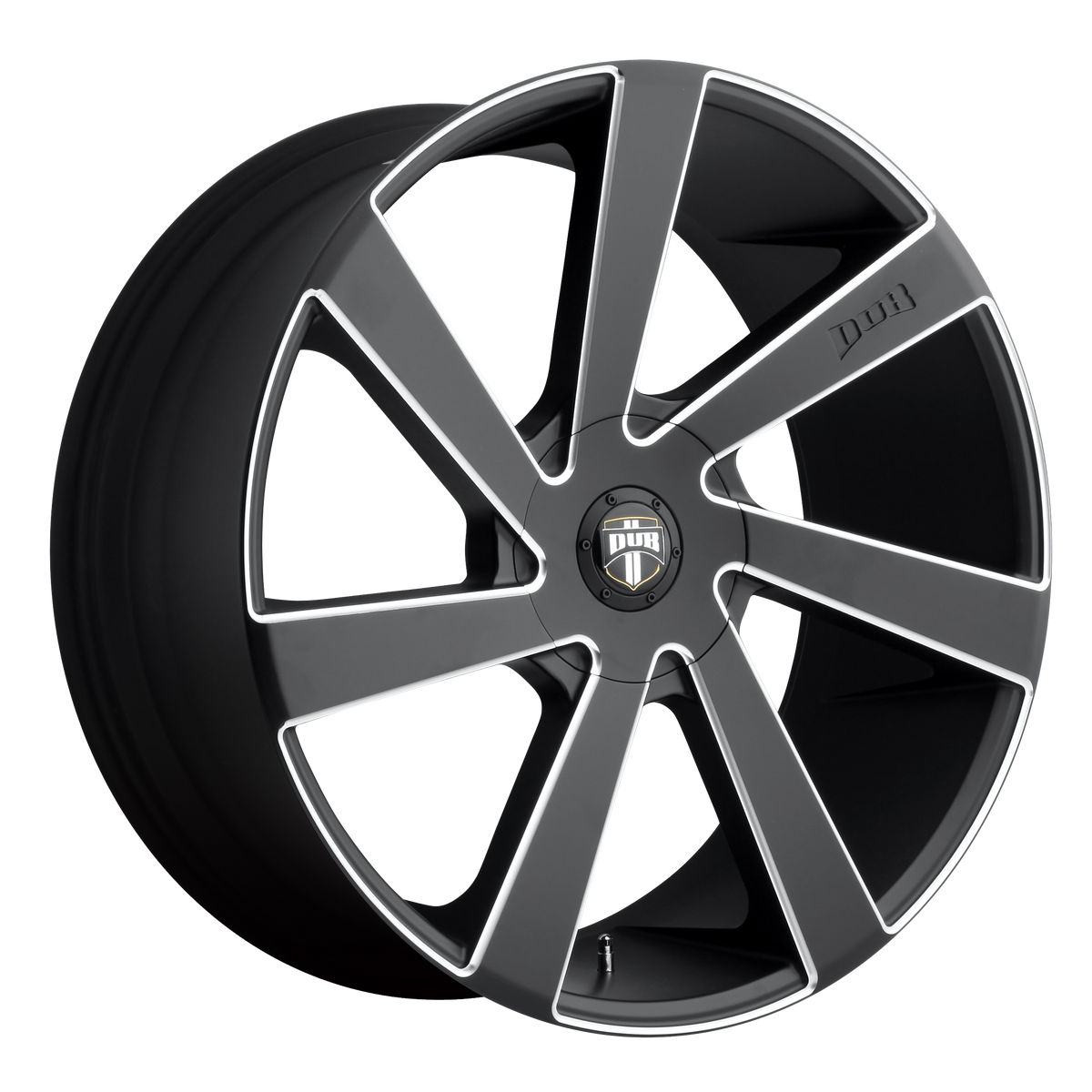 24x10 DUB S133 DIRECTA MATTE BLACK MILLED Wheel BLANK (35mm)