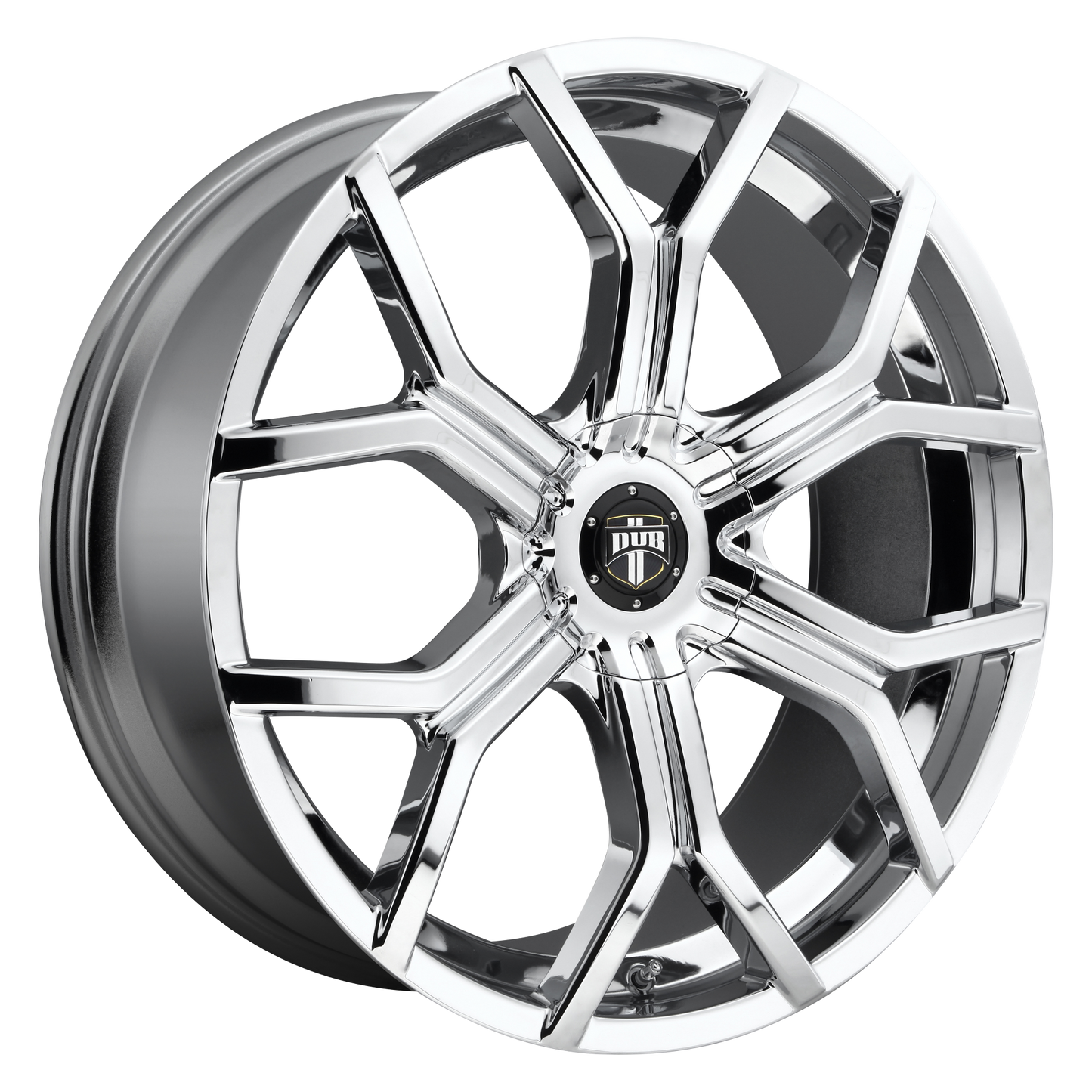 22x9.5 DUB S207 ROYALTY CHROME PLATED Wheel BLANK (38mm)