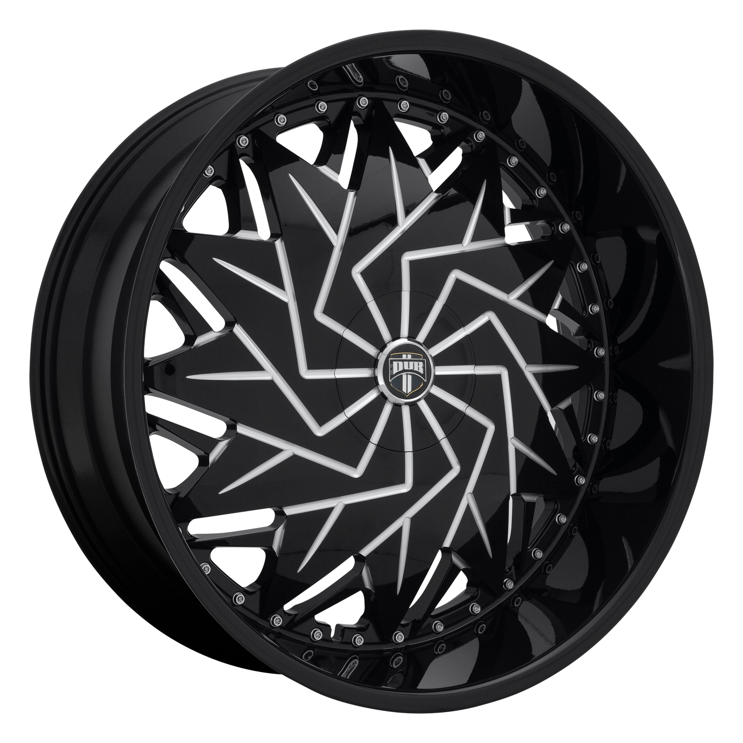 26x9 DUB S231 DAZR GLOSS BLACK MILLED Wheel BLANK (1mm)