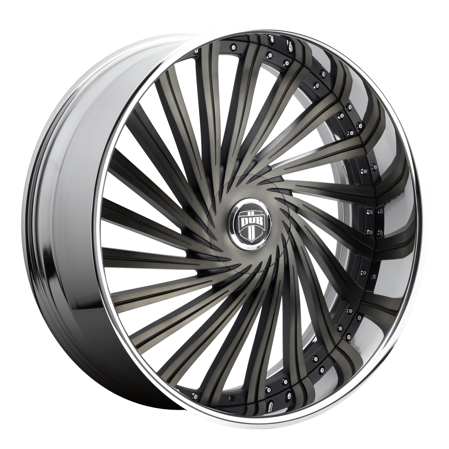 28x9 DUB S241 DAZED MATTE BLACK DOUBLE DARK TINT Wheel 5x4.75/5x5 (5mm)