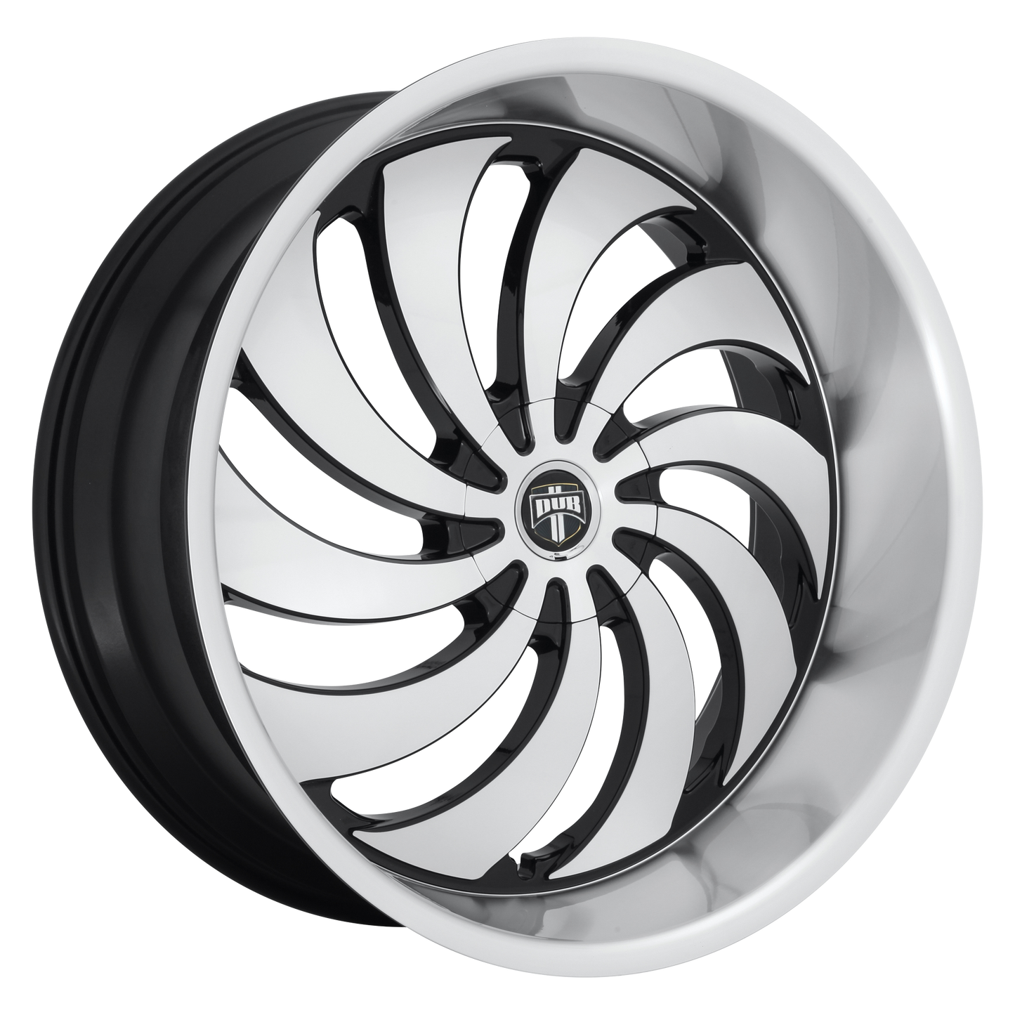 24x9 DUB S243 COJONES GLOSS BLACK MACHINED Wheel BLANK (15mm)